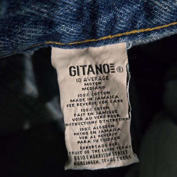 Vintage Gitano Zipper Jeans High Waist Mom Baggy 90s Medium Wash Cotton Rigid 27 - Picture 7 of 13